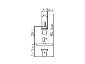 H1 Halogen Headlight Bulb