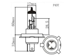 H4 Halogen Headlight Bulb