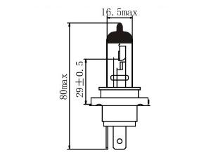 H4 Halogen Headlight Bulb