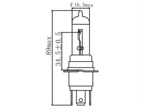 H4 Halogen Headlight Bulb