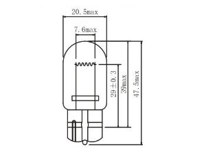 W21W T20 Auto Wedge-Base Bulbs