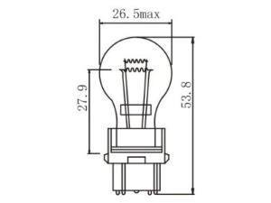 P27/7W 3157 Dual Beam Miniature Bulbs